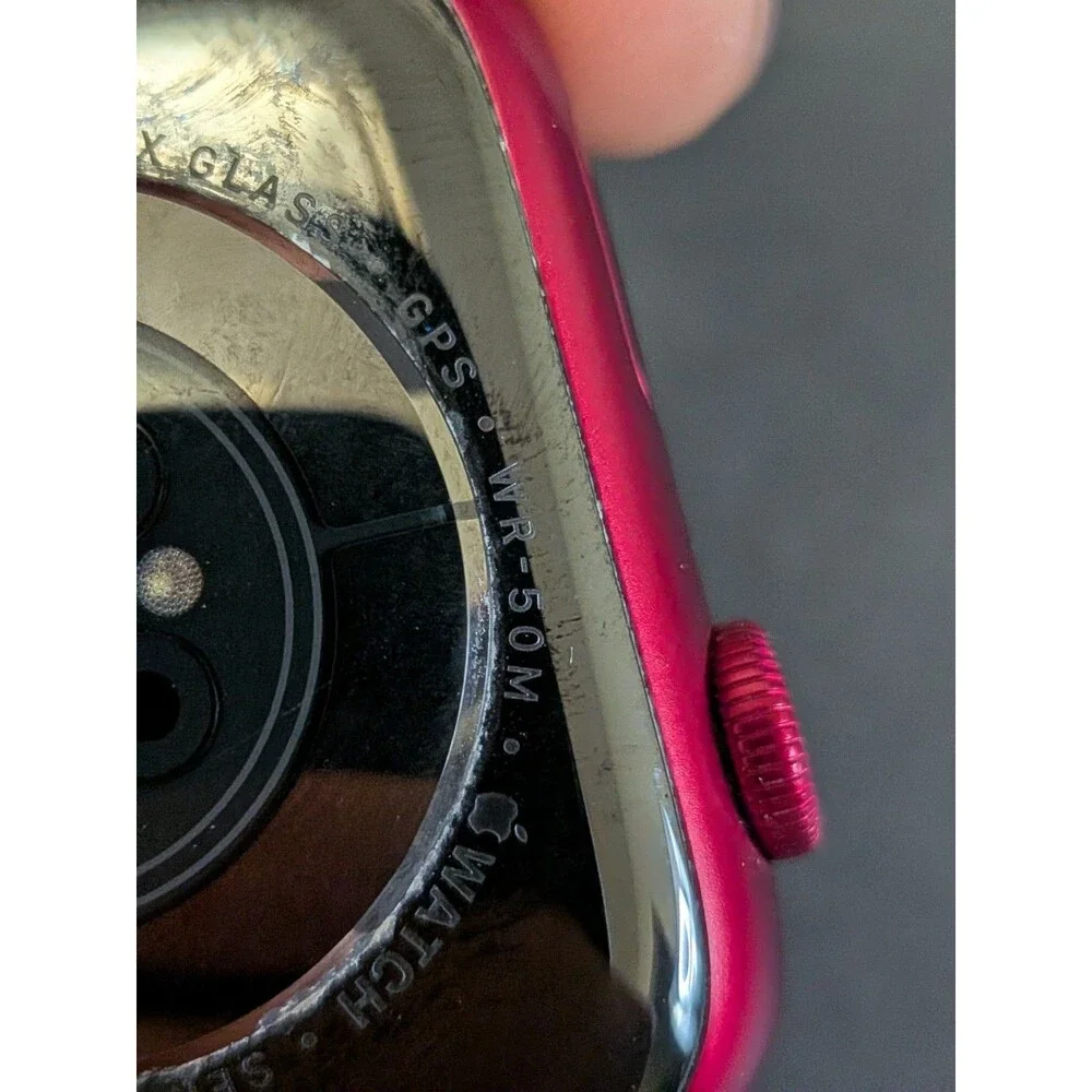 Apple Watch Series 7 45mm Red Case Turns On **Locked - As Is